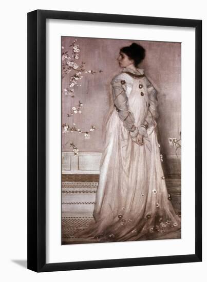 Symphony in Flesh Color and Pink: Portrait of Mrs. Frances Leyland-James Abbott McNeill Whistler-Framed Giclee Print