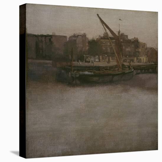 Symphony in Grey and Brown (Lindsey Row, Chelsea), C.1834-1948-James Abbott McNeill Whistler-Stretched Canvas