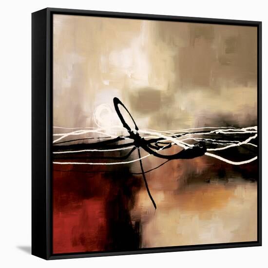 Symphony in Red and Khaki II-Laurie Maitland-Framed Stretched Canvas