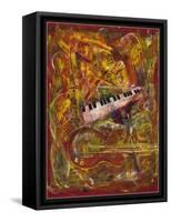 Symphony in Red-Ikahl Beckford-Framed Stretched Canvas