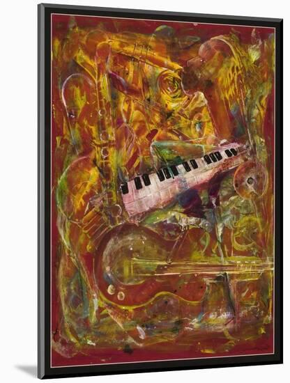 Symphony in Red-Ikahl Beckford-Mounted Giclee Print