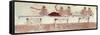 Symposium Scene, Ca 480-490 BC Decorative Fresco of North Wall of Tomb of Diver at Paestum-null-Framed Stretched Canvas