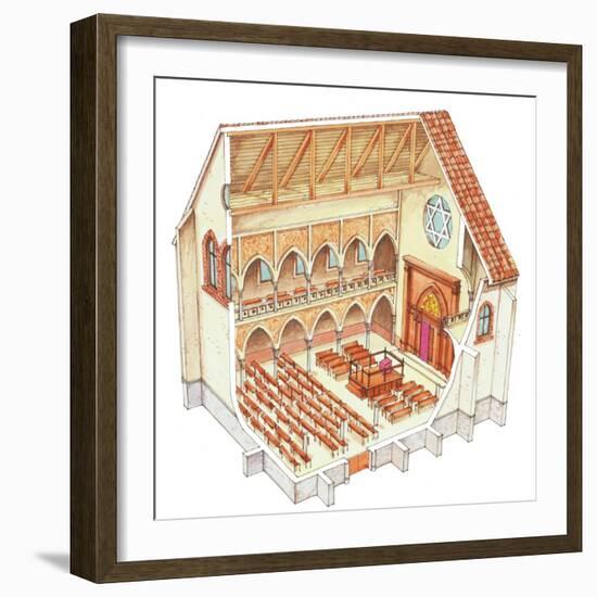 Synagogue, 15th Century, Central Europe-Fernando Aznar Cenamor-Framed Giclee Print