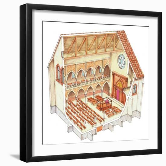 Synagogue, 15th Century, Central Europe-Fernando Aznar Cenamor-Framed Giclee Print