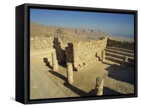 Synagogue, Masada, UNESCO World Heritage Site, Israel, Middle East-Simanor Eitan-Framed Stretched Canvas