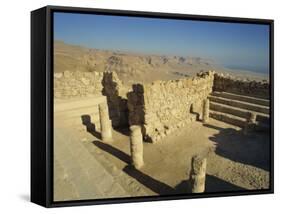 Synagogue, Masada, UNESCO World Heritage Site, Israel, Middle East-Simanor Eitan-Framed Stretched Canvas