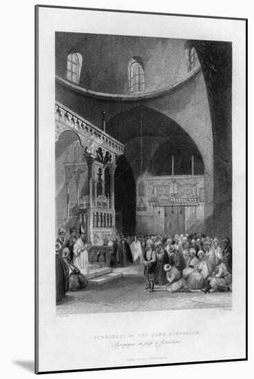 Synagogue of the Jews, Jerusalem, Israel, 1841-J Redaway-Mounted Giclee Print