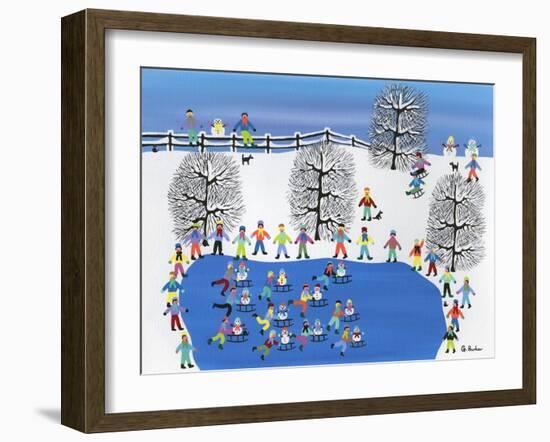 Synchronized Snowmen-Gordon Barker-Framed Giclee Print