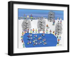 Synchronized Snowmen-Gordon Barker-Framed Giclee Print