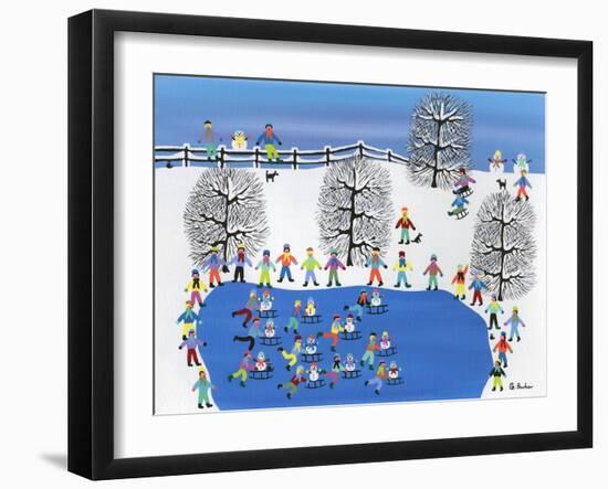 Synchronized Snowmen-Gordon Barker-Framed Giclee Print