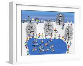 Synchronized Snowmen-Gordon Barker-Framed Giclee Print