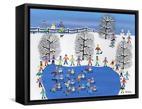 Synchronized Snowmen-Gordon Barker-Framed Stretched Canvas