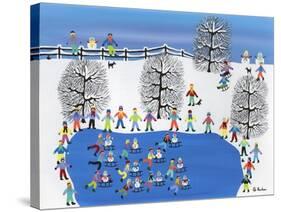 Synchronized Snowmen-Gordon Barker-Stretched Canvas
