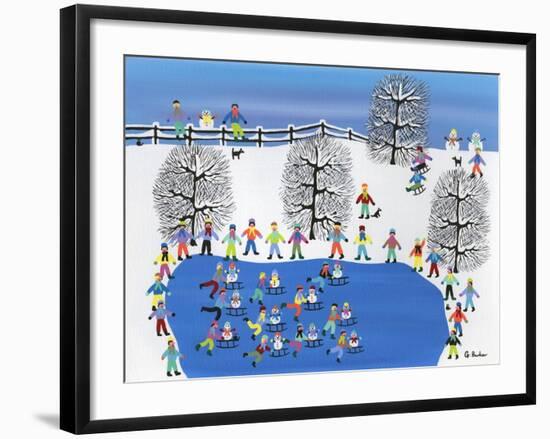 Synchronized Snowmen-Gordon Barker-Framed Giclee Print