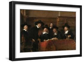 Syndics of the Drapers' Guild (The Sampling Official), 1662-Rembrandt van Rijn-Framed Giclee Print