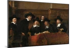 Syndics of the Drapers' Guild (The Sampling Official), 1662-Rembrandt van Rijn-Mounted Giclee Print