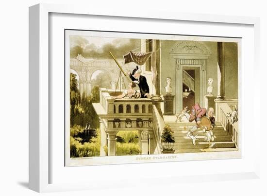 Syntax Star-Gazing, C1815-Thomas Rowlandson-Framed Giclee Print