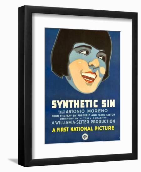 SYNTHETIC SIN, Colleen Moore, 1929.-null-Framed Art Print