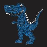 Dinosaur T Rex Illustration , Typography, T-Shirt Graphics, Vectors-Syquallo-Art Print