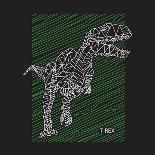 Dinosaur T Rex Illustration , Typography, T-Shirt Graphics, Vectors-Syquallo-Laminated Art Print