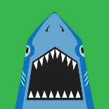 Shark Illustration, T-Shirt Graphics, Typography, Vectors-Syquallo-Art Print