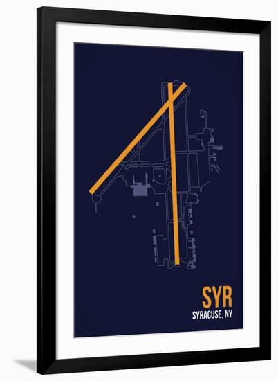 SYR Airport Layout-08 Left-Framed Giclee Print