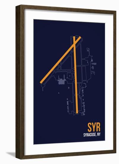 SYR Airport Layout-08 Left-Framed Giclee Print