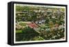 Syracuse, New York - Aerial View of Syracuse University and Stadium-Lantern Press-Framed Stretched Canvas