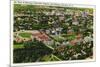 Syracuse, New York - Aerial View of Syracuse University and Stadium-Lantern Press-Mounted Premium Giclee Print