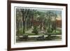 Syracuse, New York - Cars Parked around Fayette Park-Lantern Press-Framed Art Print