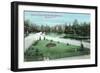 Syracuse, New York - Castle St and Cortland Ave View of Furman Park-Lantern Press-Framed Art Print