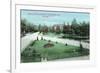 Syracuse, New York - Castle St and Cortland Ave View of Furman Park-Lantern Press-Framed Art Print