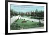 Syracuse, New York - Castle St and Cortland Ave View of Furman Park-Lantern Press-Framed Premium Giclee Print