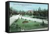 Syracuse, New York - Castle St and Cortland Ave View of Furman Park-Lantern Press-Framed Stretched Canvas