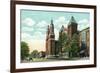 Syracuse, New York - Church of the Assumption Exterior View-Lantern Press-Framed Premium Giclee Print