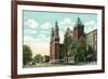 Syracuse, New York - Church of the Assumption Exterior View-Lantern Press-Framed Premium Giclee Print