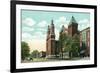 Syracuse, New York - Church of the Assumption Exterior View-Lantern Press-Framed Premium Giclee Print