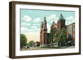 Syracuse, New York - Church of the Assumption Exterior View-Lantern Press-Framed Art Print