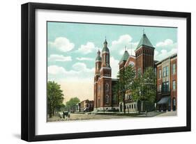 Syracuse, New York - Church of the Assumption Exterior View-Lantern Press-Framed Art Print