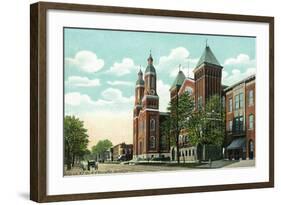 Syracuse, New York - Church of the Assumption Exterior View-Lantern Press-Framed Art Print