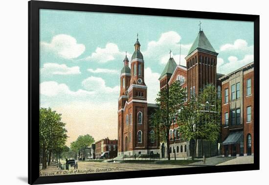 Syracuse, New York - Church of the Assumption Exterior View-Lantern Press-Framed Art Print