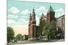 Syracuse, New York - Church of the Assumption Exterior View-Lantern Press-Mounted Art Print