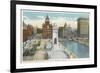 Syracuse, New York - Clinton Square, Soldiers' and Sailors' Monument-Lantern Press-Framed Premium Giclee Print