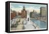 Syracuse, New York - Clinton Square, Soldiers' and Sailors' Monument-Lantern Press-Framed Stretched Canvas