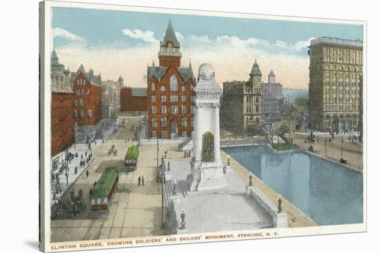 Syracuse, New York - Clinton Square, Soldiers' and Sailors' Monument-Lantern Press-Stretched Canvas