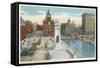 Syracuse, New York - Clinton Square, Soldiers' and Sailors' Monument-Lantern Press-Framed Stretched Canvas