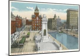 Syracuse, New York - Clinton Square, Soldiers' and Sailors' Monument-Lantern Press-Mounted Art Print