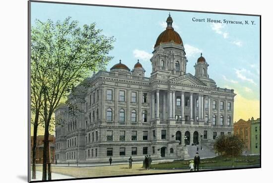 Syracuse, New York - Court House Exterior View-Lantern Press-Mounted Art Print