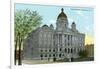 Syracuse, New York - Court House Exterior View-Lantern Press-Framed Art Print