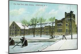 Syracuse, New York - NY State Armory Exterior View-Lantern Press-Mounted Art Print